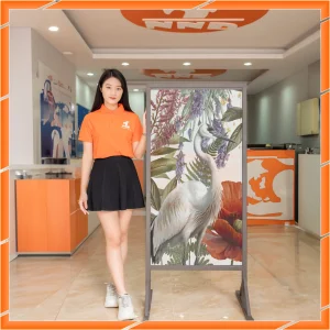 Ảnh demo 3D của mã tranh dán kính TK-V19