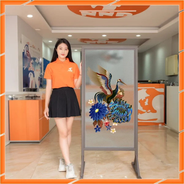 Ảnh demo 3D của mã tranh dán kính TK-V28