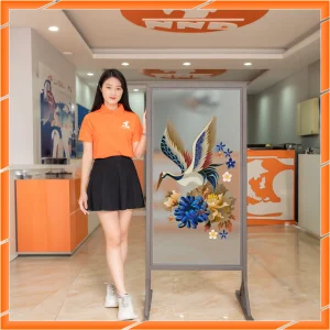 Ảnh demo 3D của mã tranh dán kính TK-V29-1