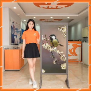 Ảnh demo 3D của mã tranh dán kính TK-V30