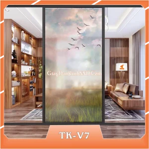 Ảnh demo 3D của mã tranh dán kính TK-V7