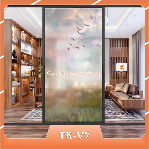 Ảnh demo 3D của mã tranh dán kính TK-V7