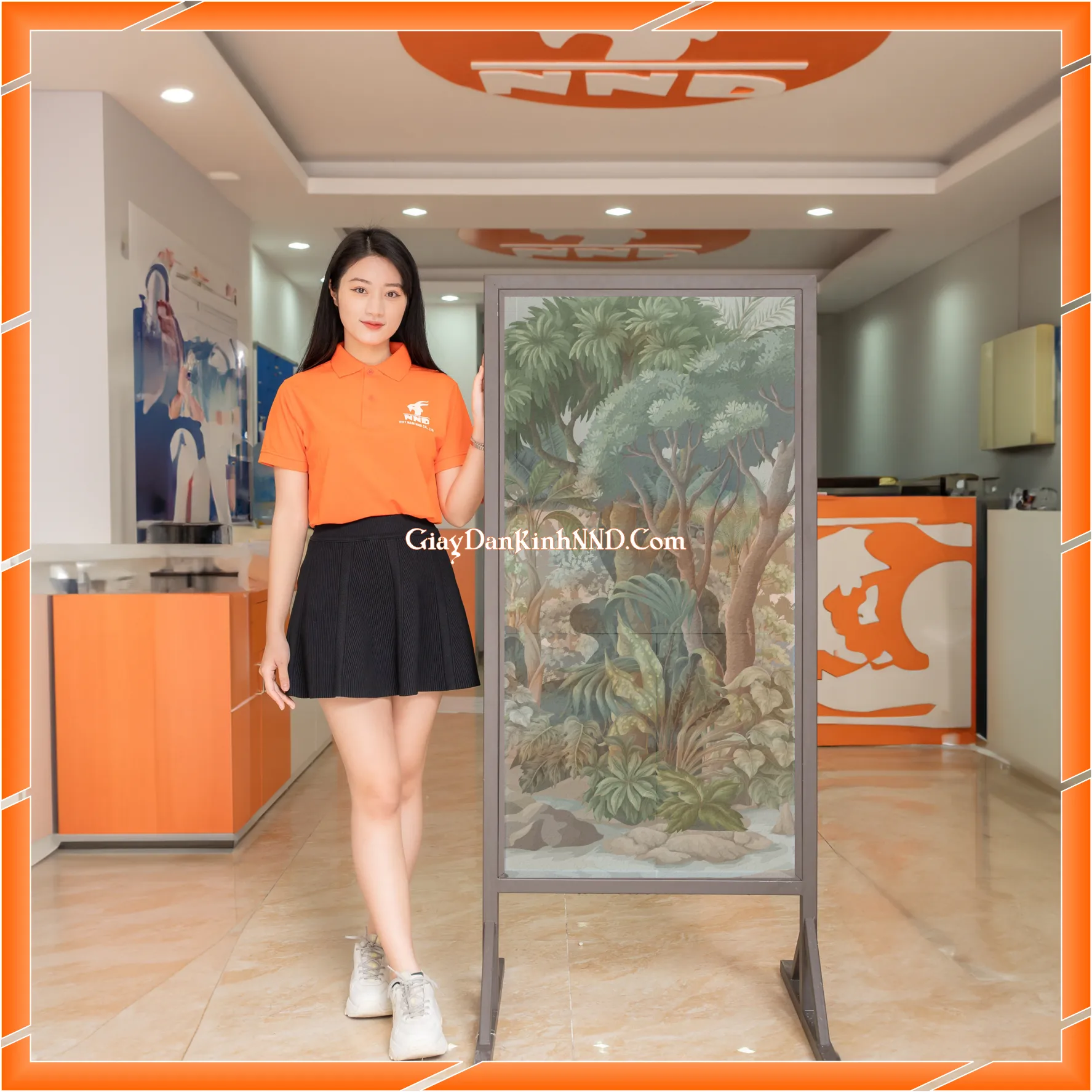 Ảnh demo 3D của mã tranh dán kính TK-V8