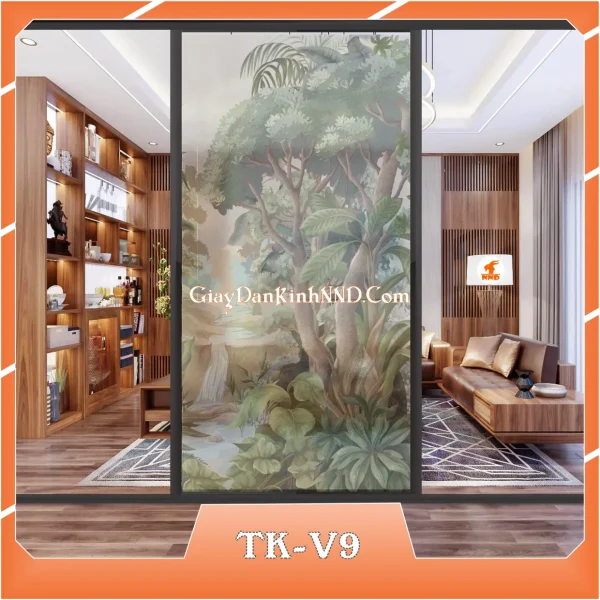 Ảnh demo 3D của mã tranh dán kính TK-V9