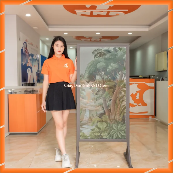 Ảnh demo 3D của mã tranh dán kính TK-V9