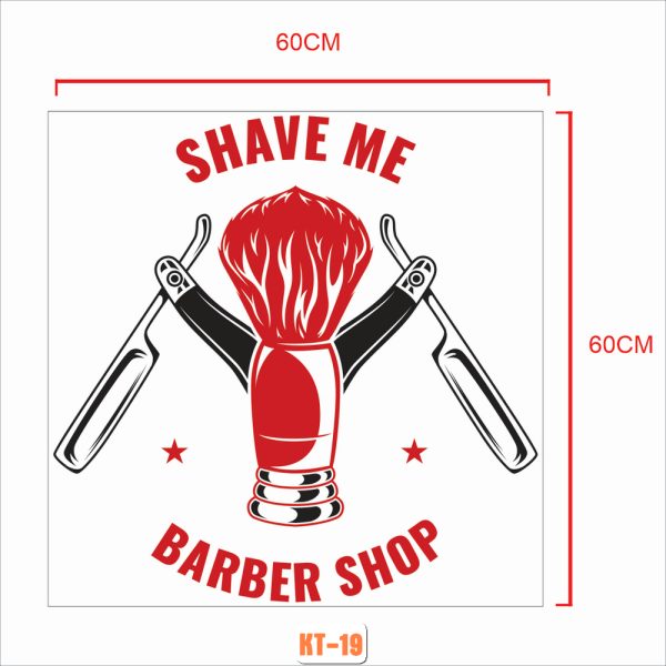 Deccal Sticker Barber Shop mã KT-19