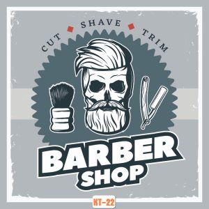 Deccal Sticker Barber Shop mã KT-22