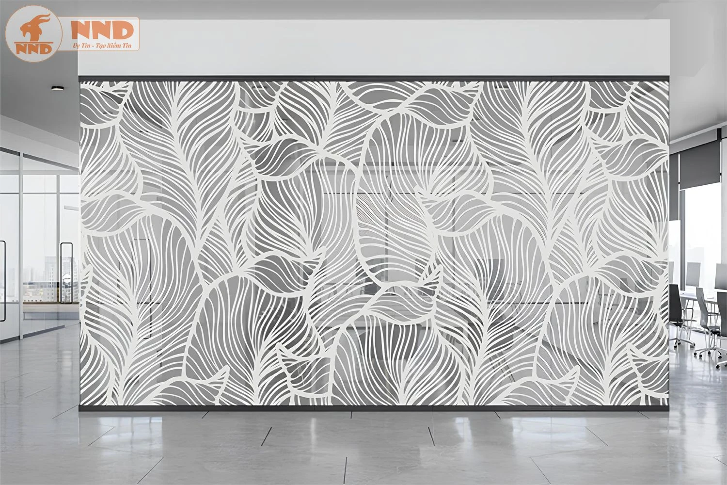 In decal trong dán vách kính văn phòng siêu đẹp
