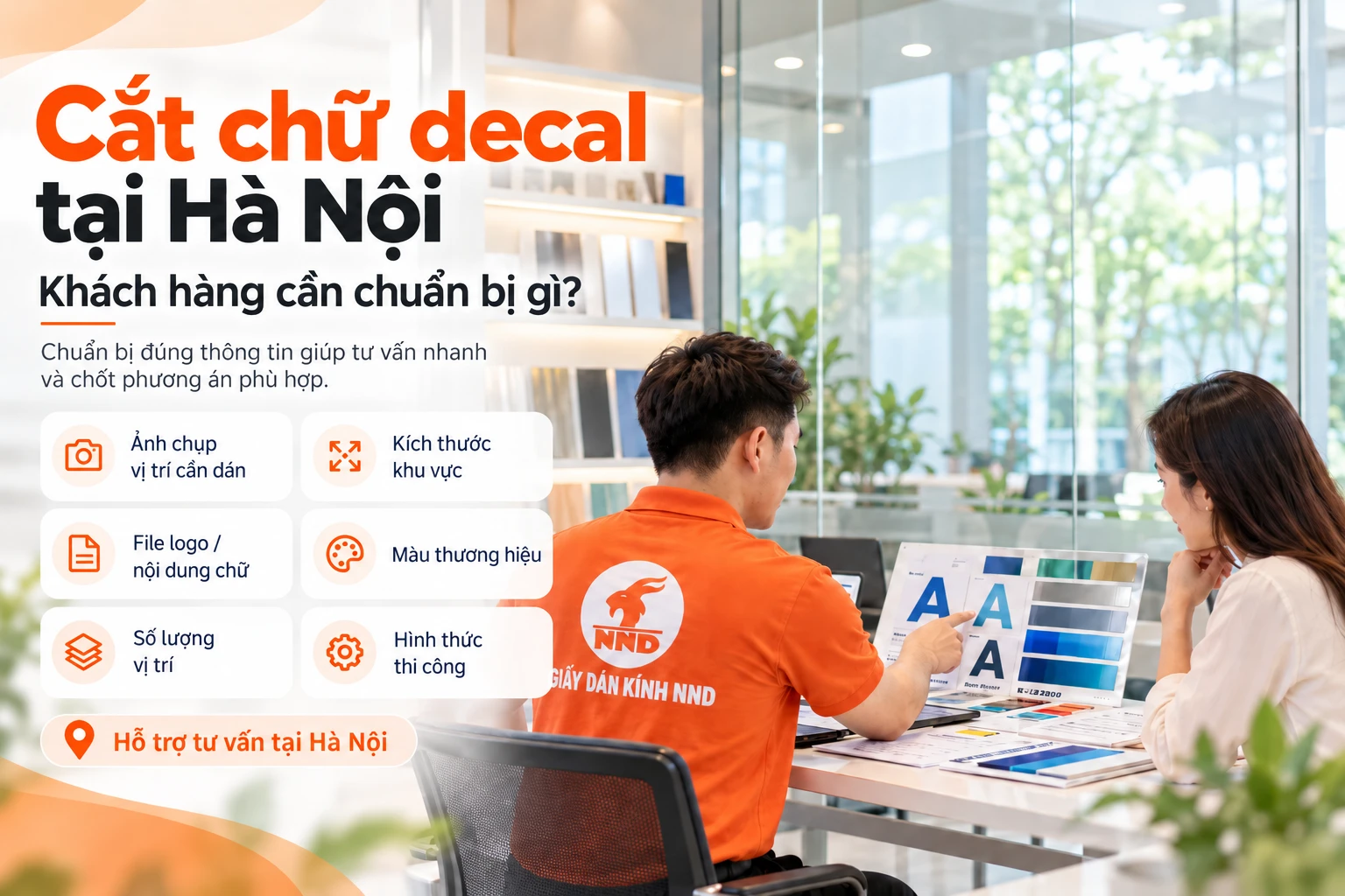 Thông tin khách hàng cần chuẩn bị khi đặt cắt chữ decal tại Hà Nội