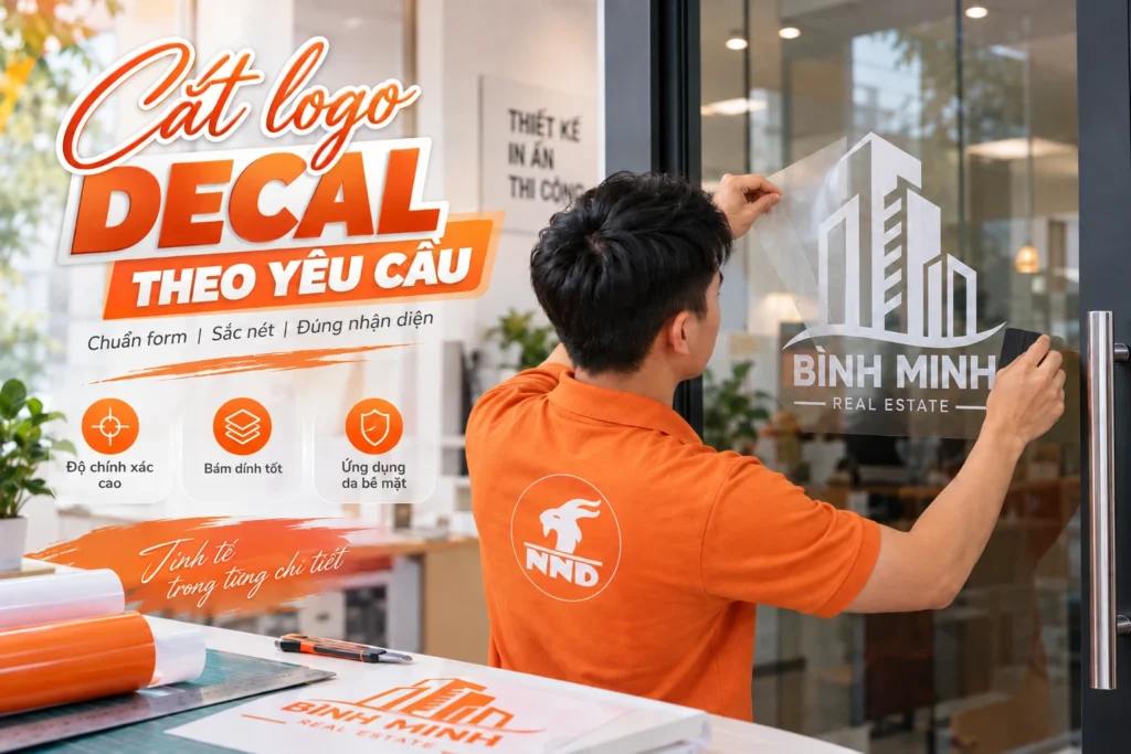 Cắt logo decal màu theo file thiết kế yêu cầu