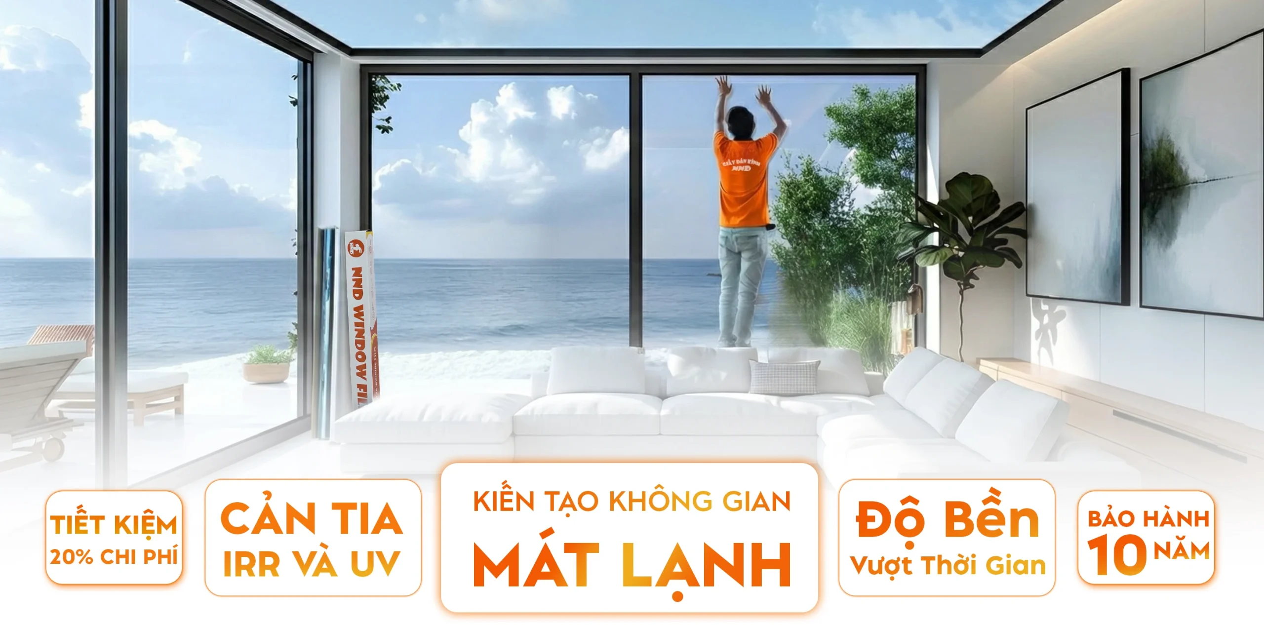 Giải pháp phim cách nhiệt giúp ngăn tia UV – IR, giữ nhà luôn thoáng mát và bền đẹp.