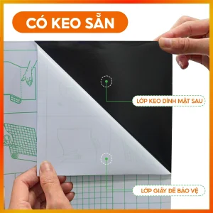 Decal đen có sẵn keo