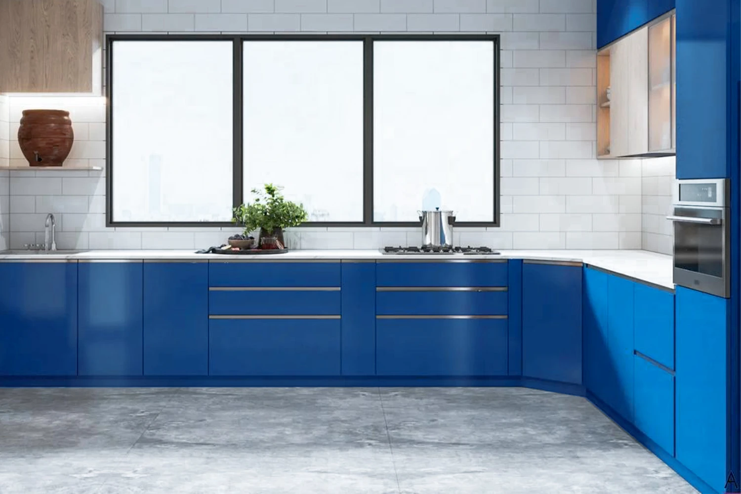 Nét chấm phá hiện đại cho ngôi nhà của bạn. Decal xanh bóng gương phản chiếu ánh sáng tuyệt đẹp, tạo chiều sâu cho không gian