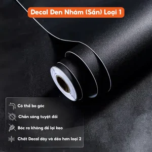 Decal Đen Sần (Matte Black) Loại 1