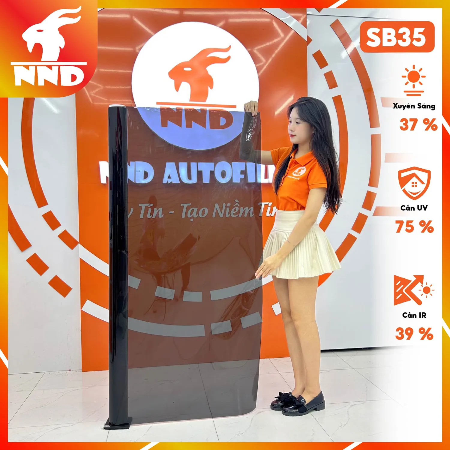 Phim dán kính Smoke Black 35 - SB35