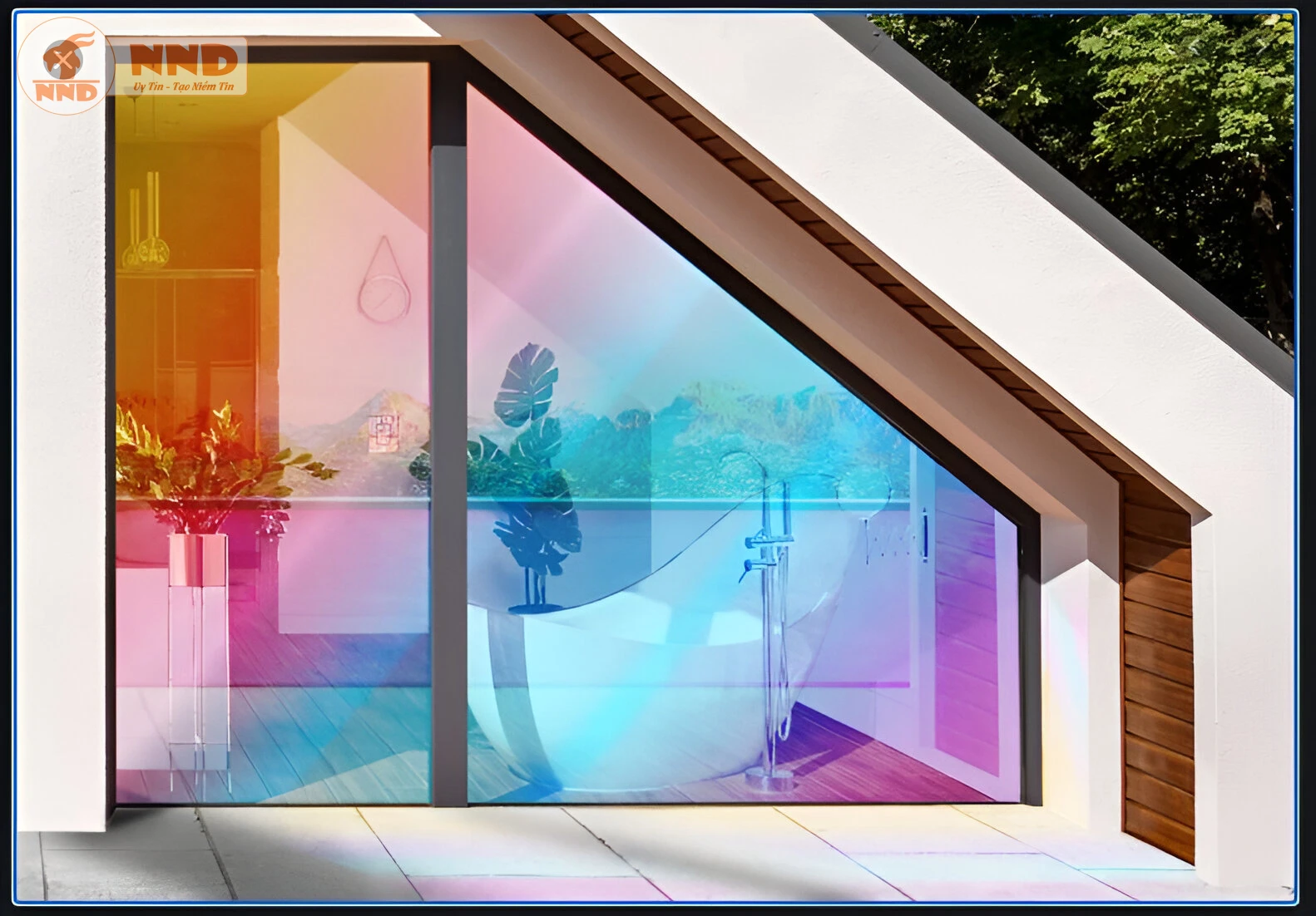 Hiệu ứng đổi màu theo bước chân và góc độ ánh sáng.