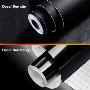 2 Loại decal đen bóng và decal đen sần