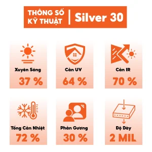 Phim cách nhiệt 3M Silver Color 30 - Silver30