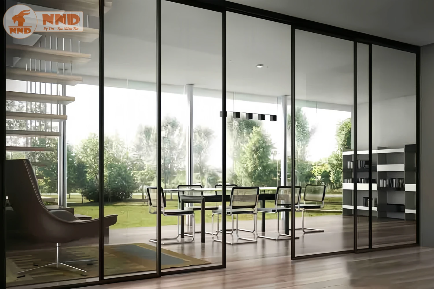 Vách kính phòng dán mẫu kính BC-25G