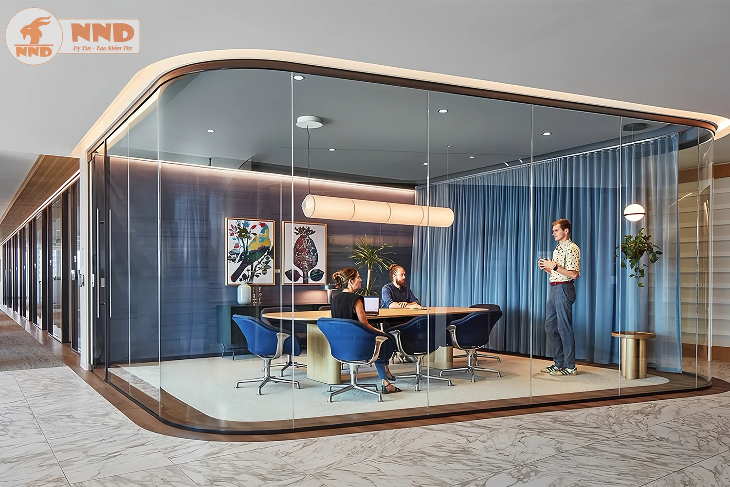 Vách kính phòng dán mẫu kính BC-25OR