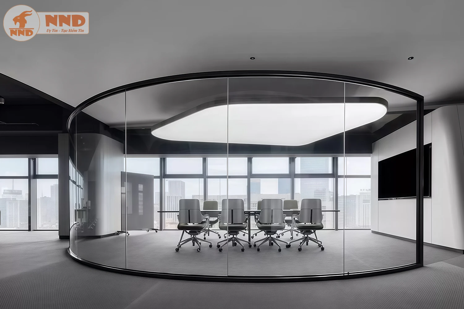 Vách kính phòng dán mẫu kính BC-25OR