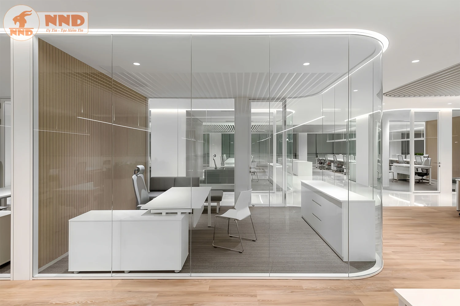 Vách kính phòng dán mẫu kính BC-25OR