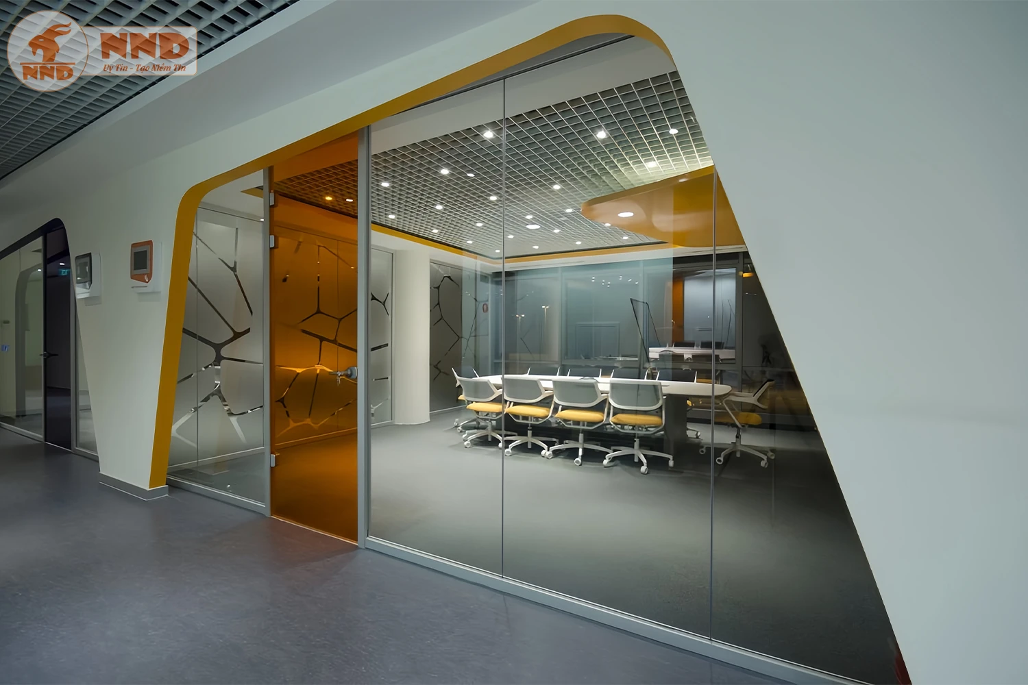 Vách kính phòng dán mẫu kính BC-25RD