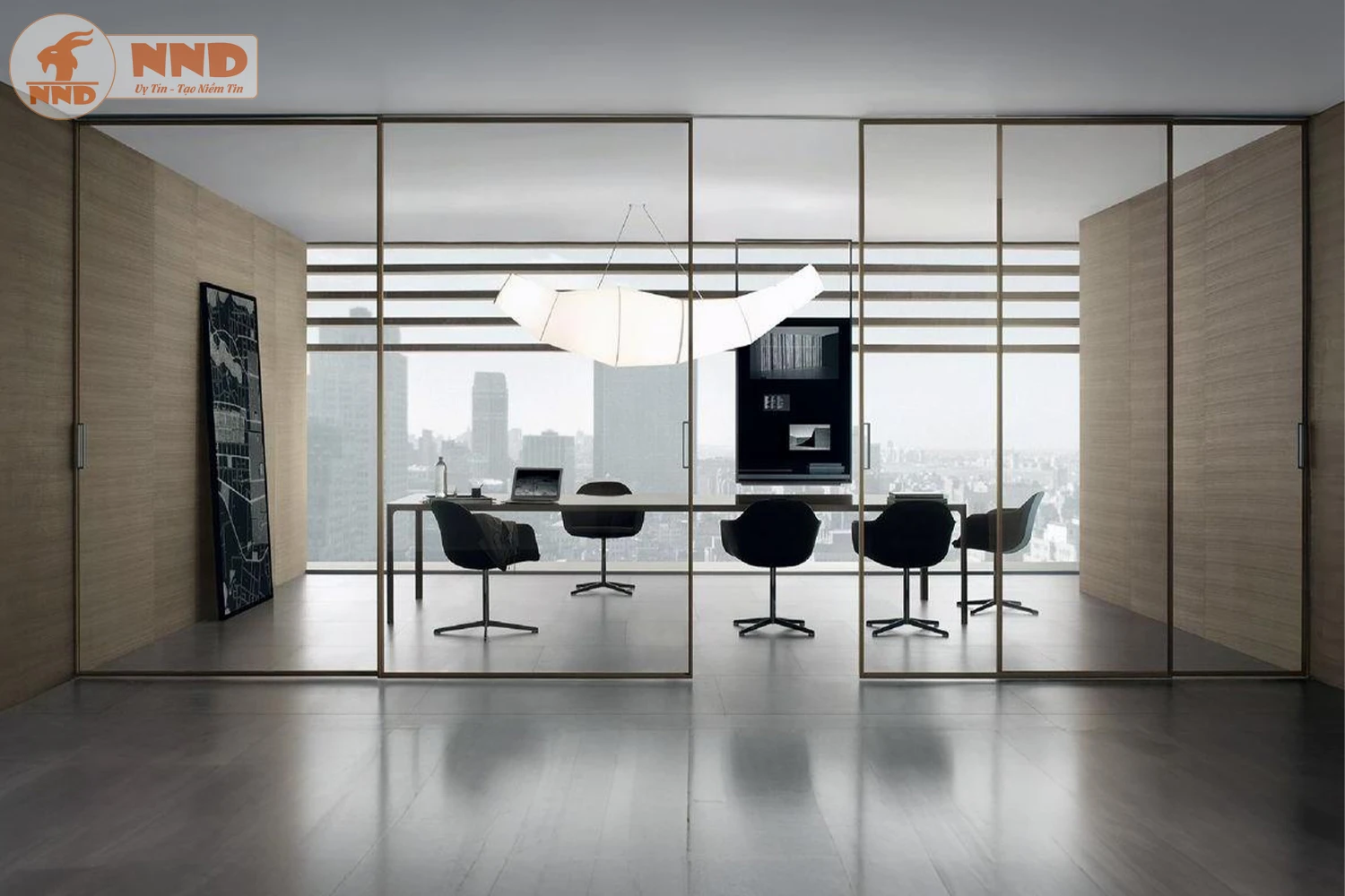 Vách kính phòng dán mẫu kính BC-60PK