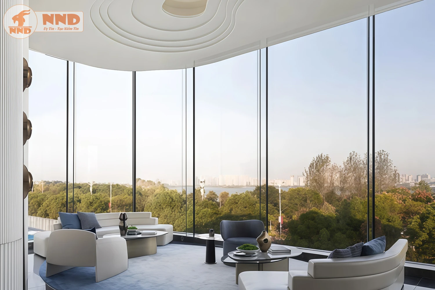 Vách kính phòng dán mẫu kính BC-65YC