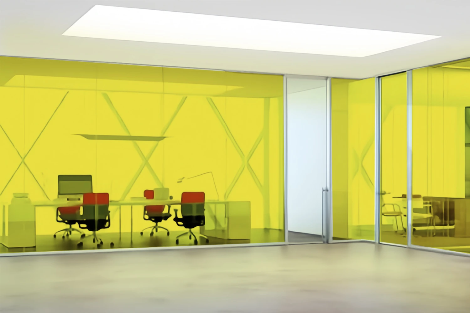 Vách kính văn phòng tạo phân biệt rõ ràng các bộ phận