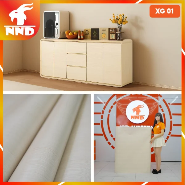 Decal vân gỗ màu trắng mã XG-01