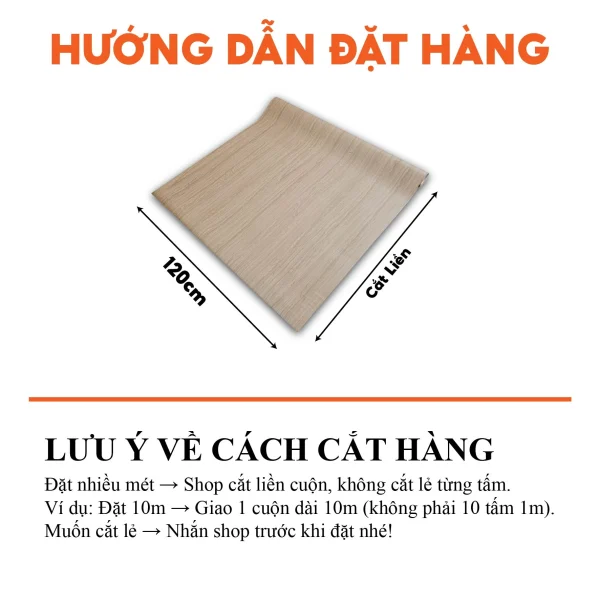 Decal vân gỗ màu vàng đậm mã XG-03