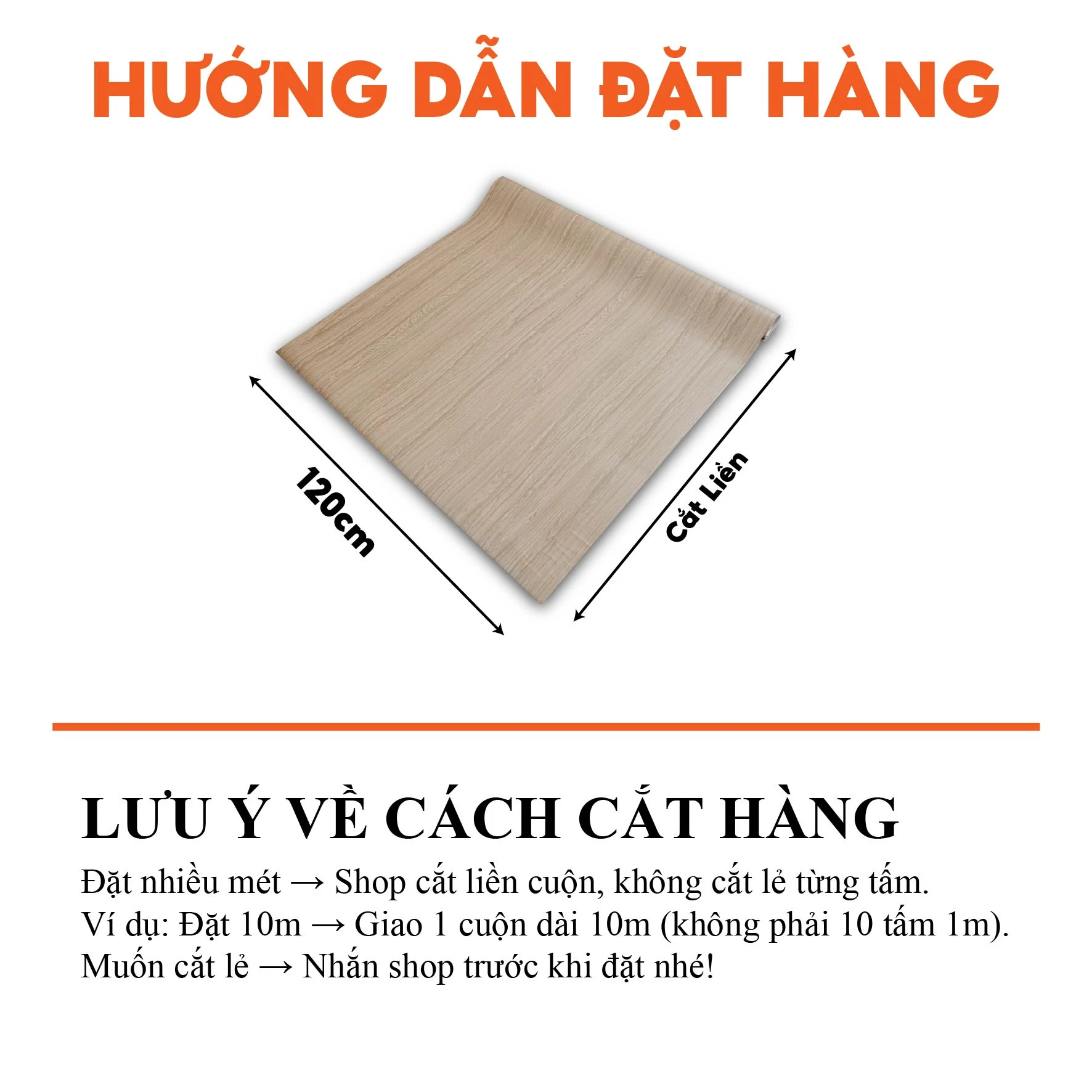 Decal vân gỗ màu vàng đậm mã XG-03