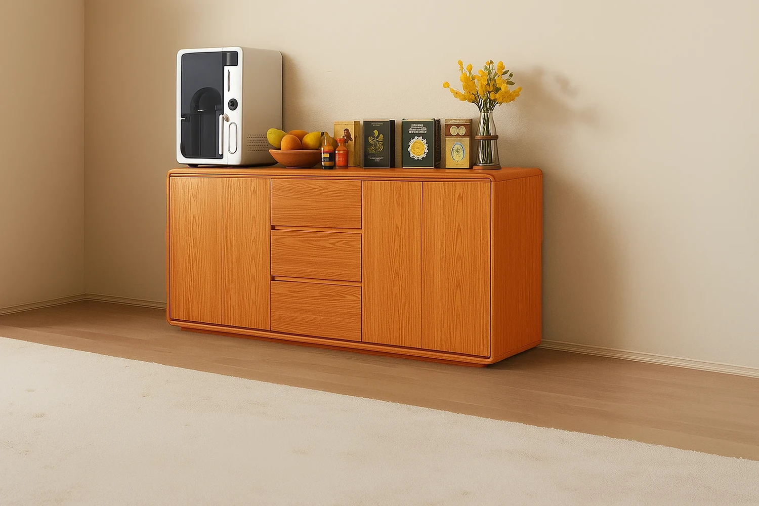 Decal vân gỗ màu đỏ nhạt mã XG-04