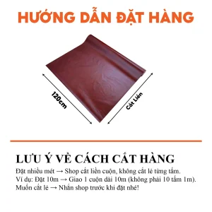 Decal vân gỗ màu đỏ đô mã XG-07