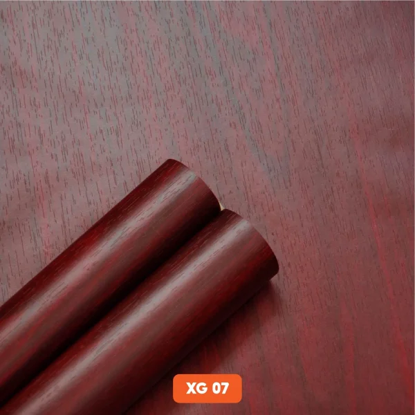Decal vân gỗ màu đỏ đô mã XG-07