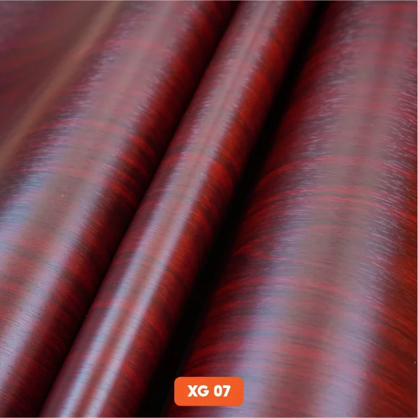 Decal vân gỗ màu đỏ đô mã XG-07