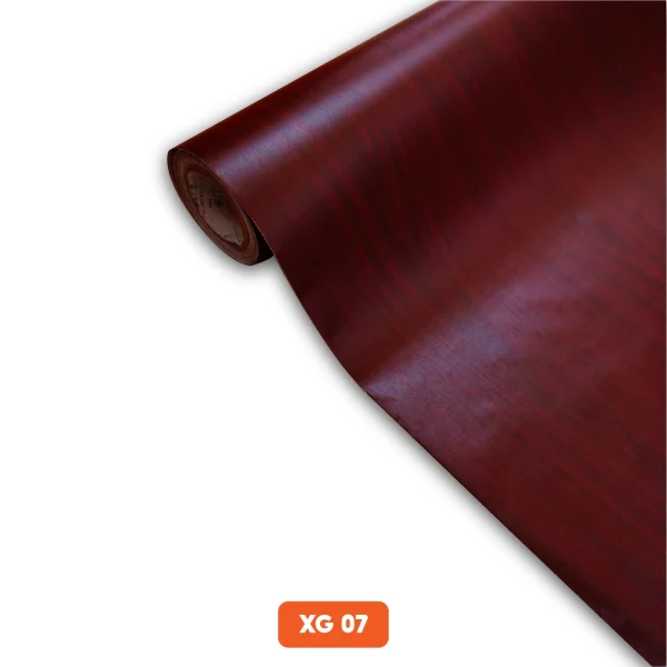 Decal vân gỗ màu đỏ đô mã XG-07
