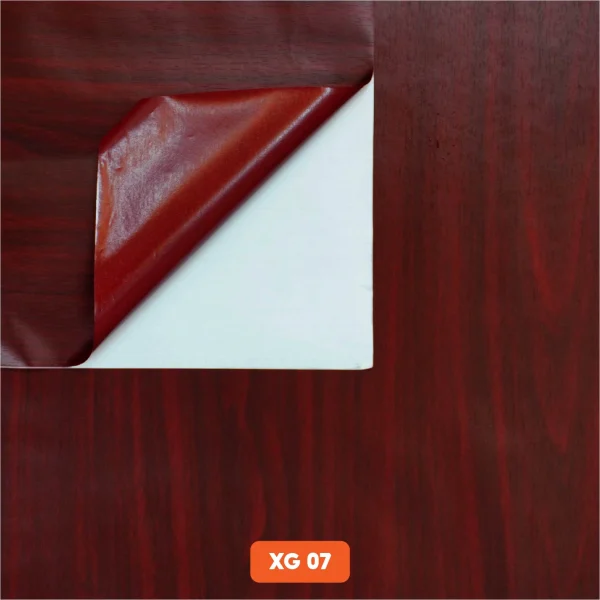 Decal vân gỗ màu đỏ đô mã XG-07