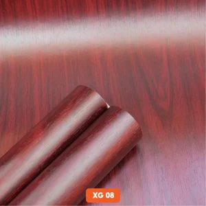 Decal vân gỗ màu đỏ tươi mã XG-08
