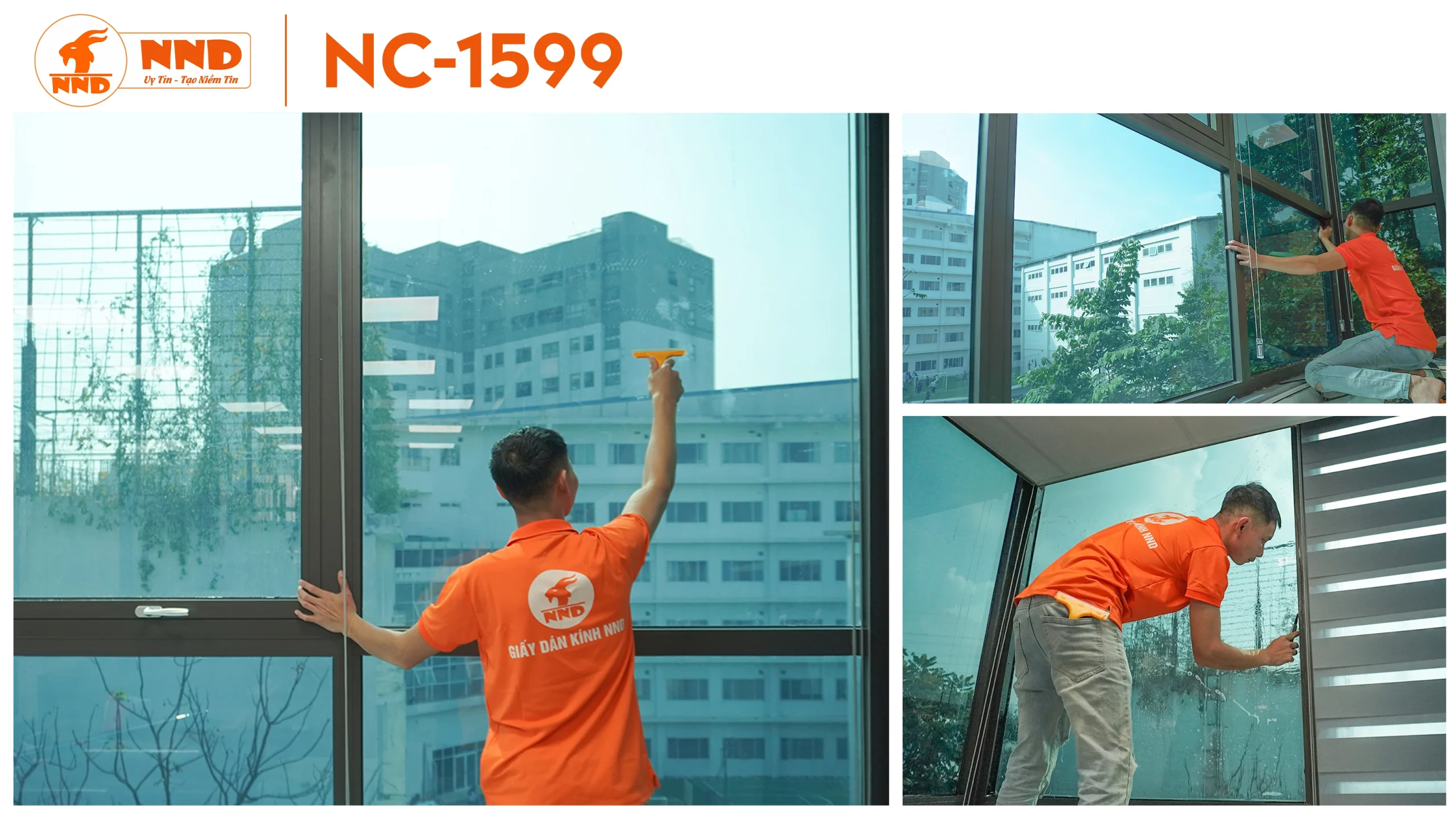 Hình ảnh thưc tế thi công công trình dán mẫu phim NC-1599