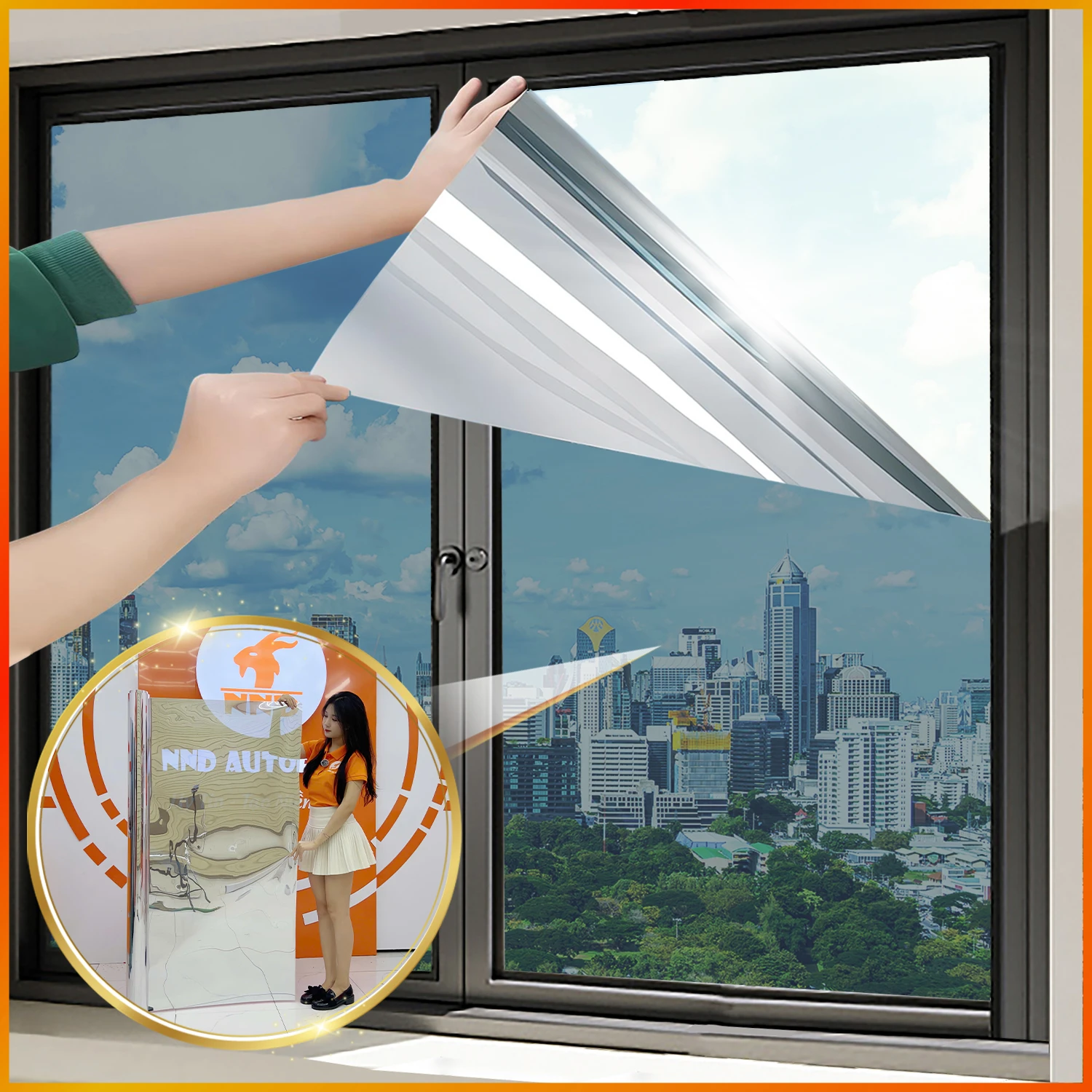 Phim Cách Nhiệt Silver05 - Phản quang màu bạc siêu chống nắng