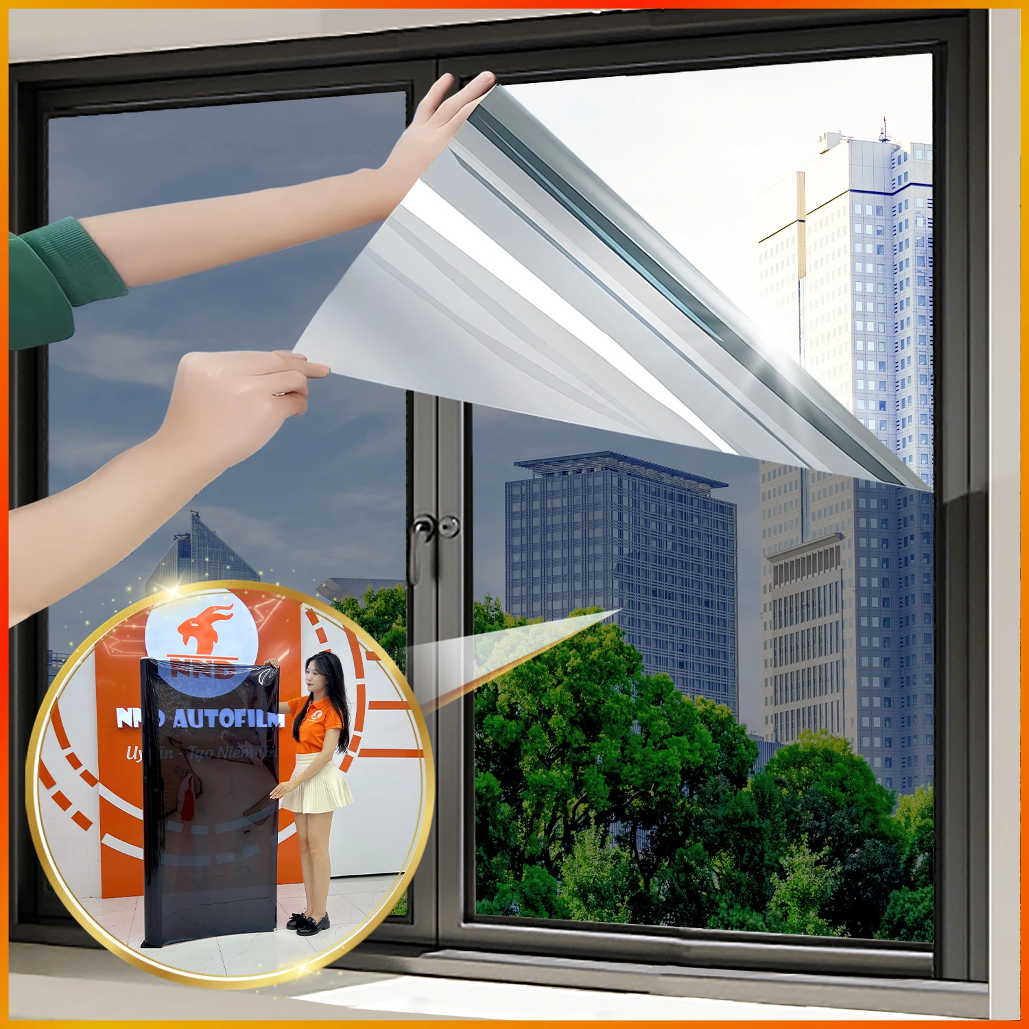 Phim cách nhiệt phản quang Black Siler mã BS1