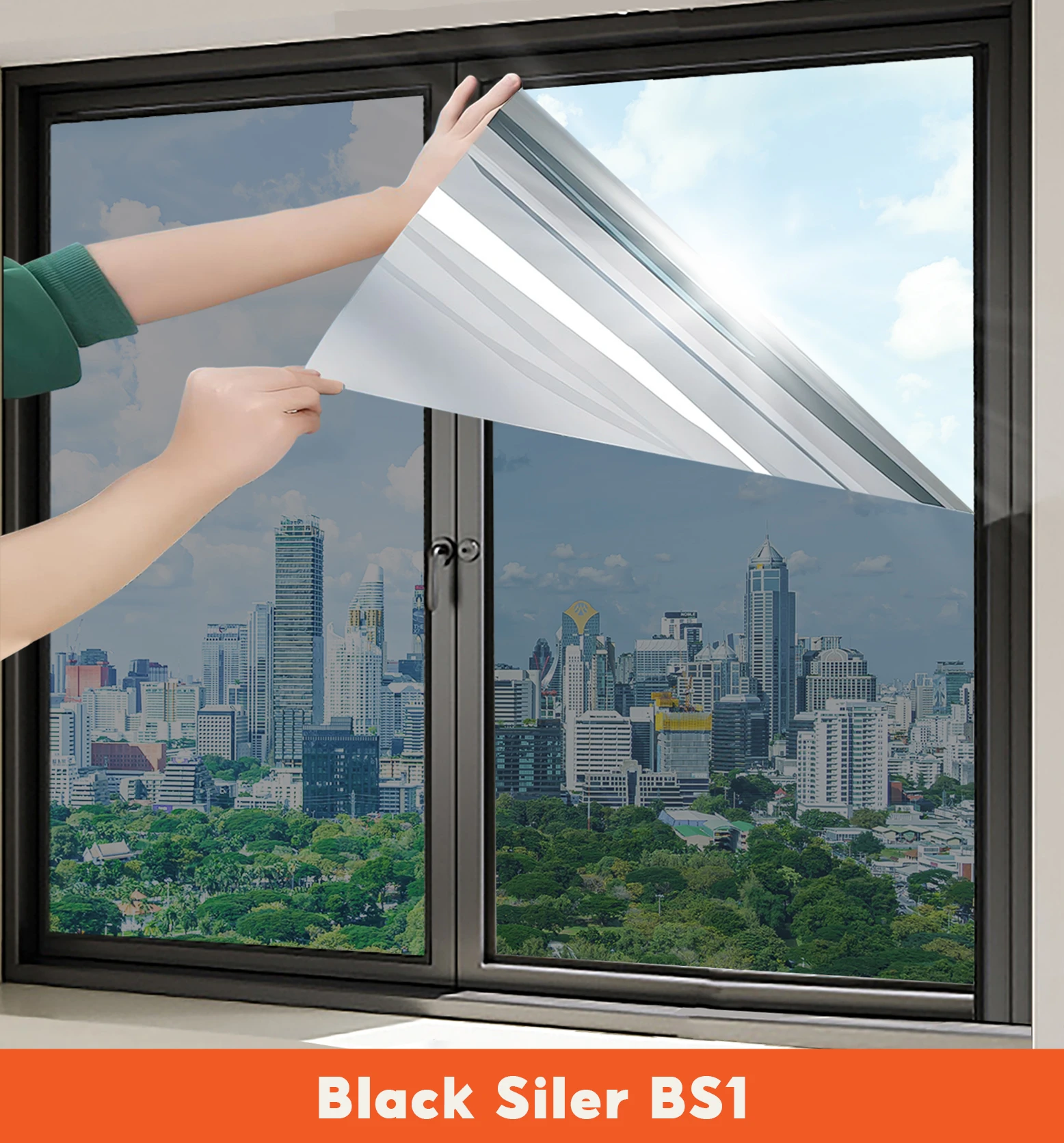 Phim cách nhiệt phản quang Black Siler mã BS1