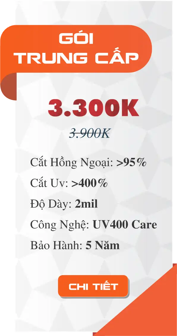 Gói phim cách nhiệt ô tô giành riêng cho xe 5 chỗ gói tiêu chuẩn