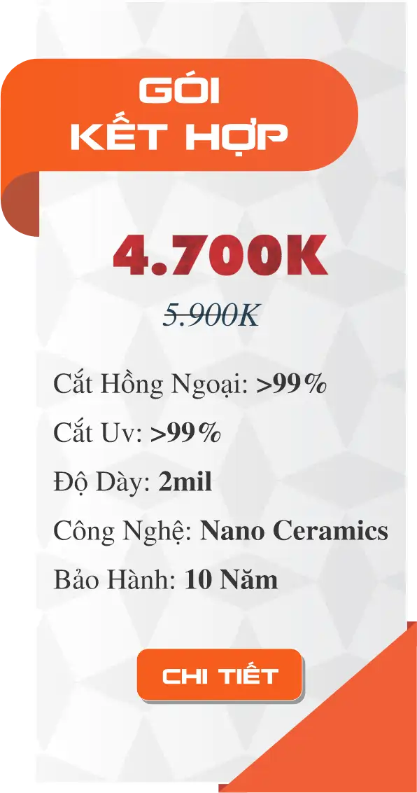 Gói phim cách nhiệt ô tô giành riêng cho xe 5 chỗ gói kết hợp