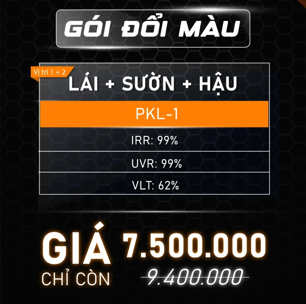 gói dán phim cách nhiệt ô tô cho xe 7 chỗ