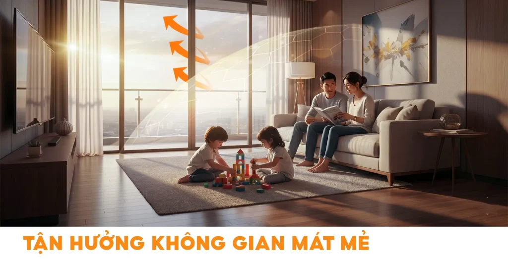 Tận hưởng không gian mát mẻ