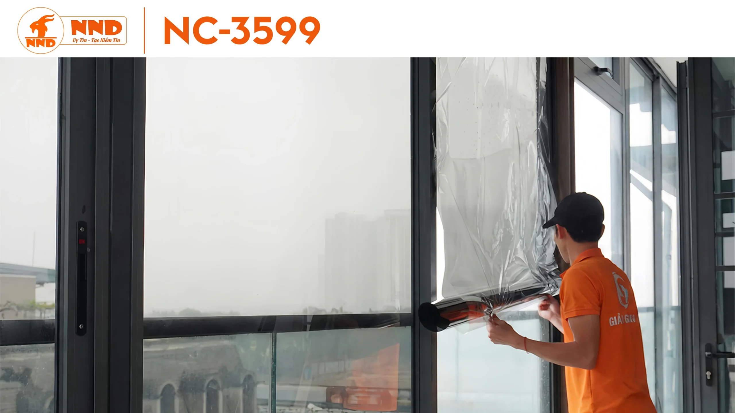 Hình ảnh thưc tế thi công công trình dán mẫu phim NC-1599