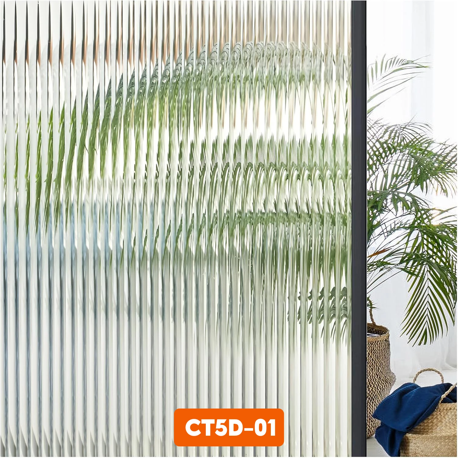 Mẫu CT5D-01 với hiệu ứng kính sóng thời thượng, biến mọi cánh cửa bình thường trở nên đắt tiền và đầy tính nghệ thuật.